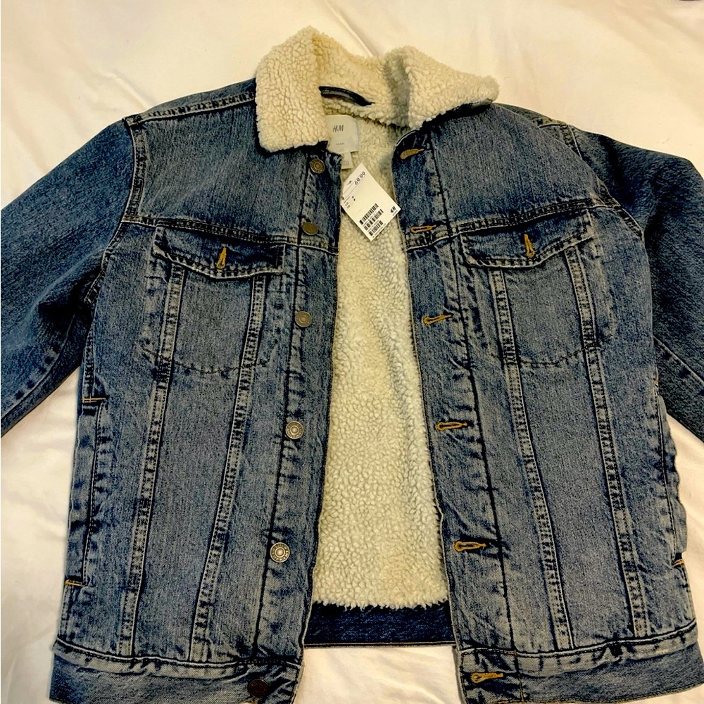 NWT denim and wool jacket